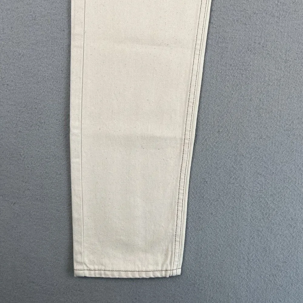 NWT Saturdays NYC Charlie Skinny Slim Natural Beige Mid Rise Denim Jeans 29x32‎
